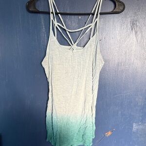 American Eagle Stylish Blue-Green Ombre Women's Top